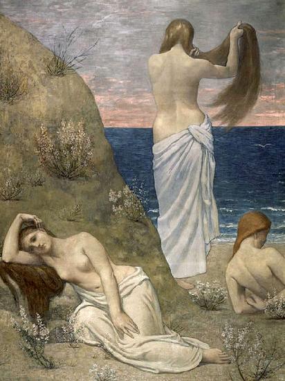 Pierre Puvis de Chavannes Young Girls on the Edge of the Sea France oil painting art